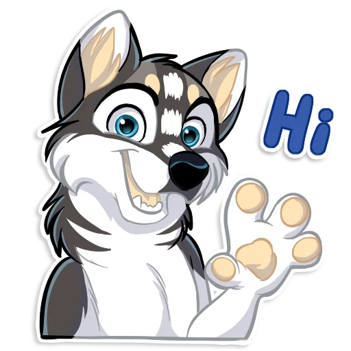 😊 Стикер «Huscai the Husky» для Telegram