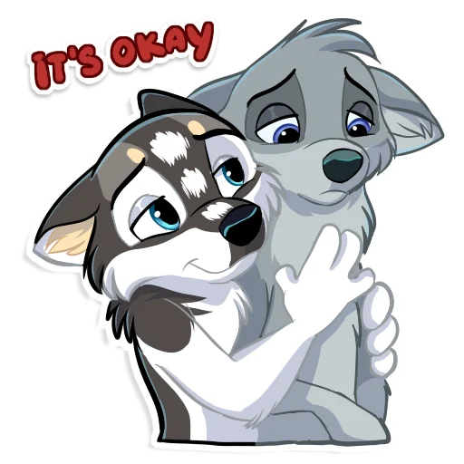 😋 Стикер «Huscai the Husky» для Telegram