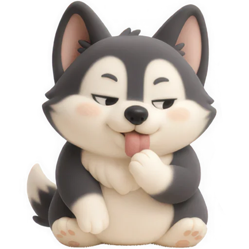 😌 Стикер «Хаски щенок» для Telegram