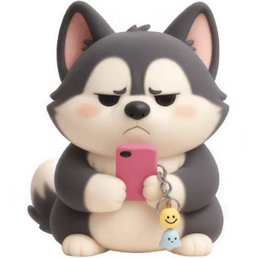 📱 Стикер «Хаски щенок» для Telegram