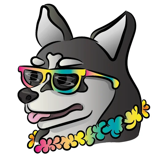 😎 Стикер «Хаскеныш Сима» для Telegram
