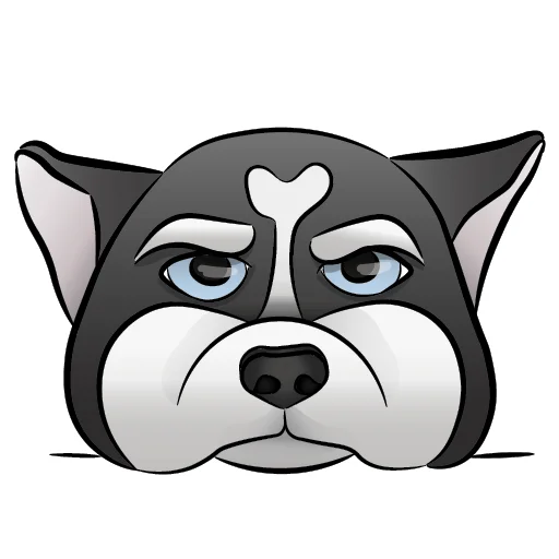 ☹️ Стикер «Хаскеныш Сима» для Telegram