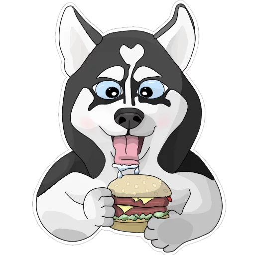🍔 Стикер «Хаскеныш Сима» для Telegram