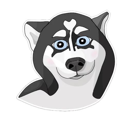 😊 Стикер «Хаскеныш Сима» для Telegram
