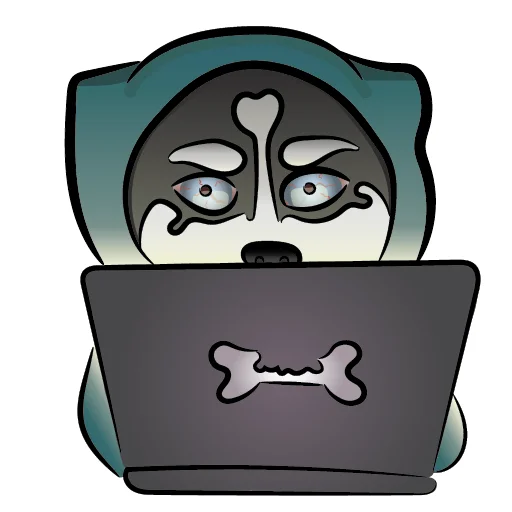 💻 Стикер «Хаскеныш Сима» для Telegram
