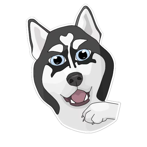 😯 Стикер «Хаскеныш Сима» для Telegram