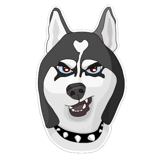 😡 Стикер «Хаскеныш Сима» для Telegram