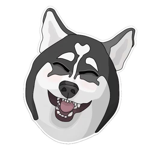 😄 Стикер «Хаскеныш Сима» для Telegram