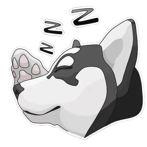 😴 Стикер «Хаскеныш Сима» для Telegram