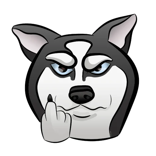 🖕 Стикер «Хаскеныш Сима» для Telegram