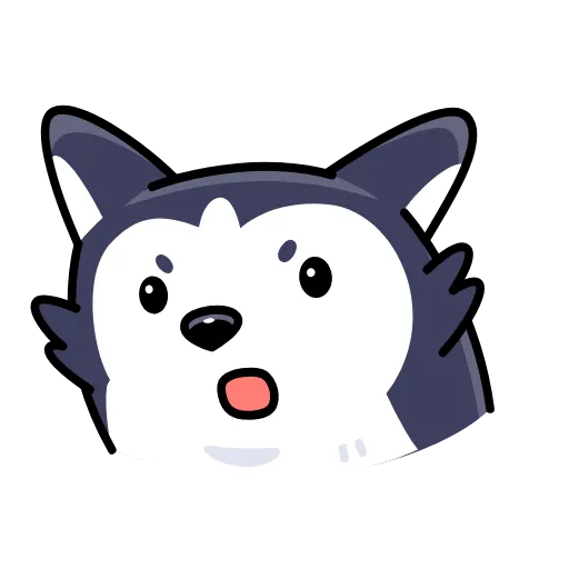😮 Стикер «Siberian Husky» для Telegram