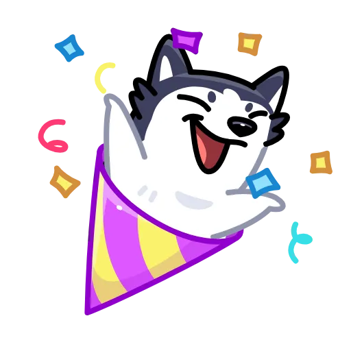 🎉 Стикер «Siberian Husky» для Telegram
