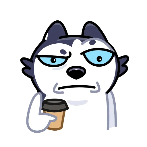 🤨 Стикер «Siberian Husky» для Telegram
