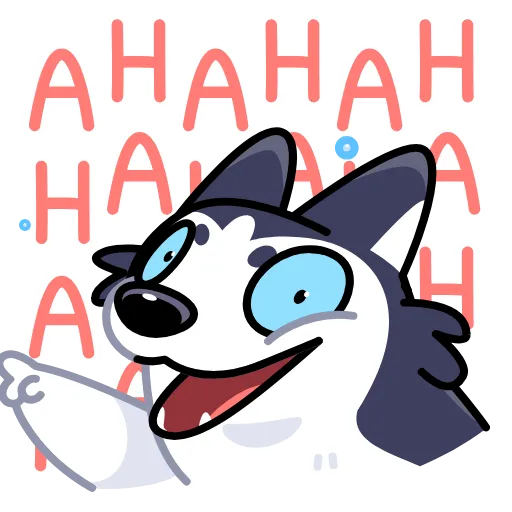 Стикерпак Siberian Husky для Telegram — скачать
