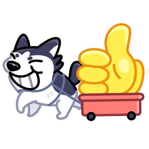 👍 Стикер «Siberian Husky» для Telegram