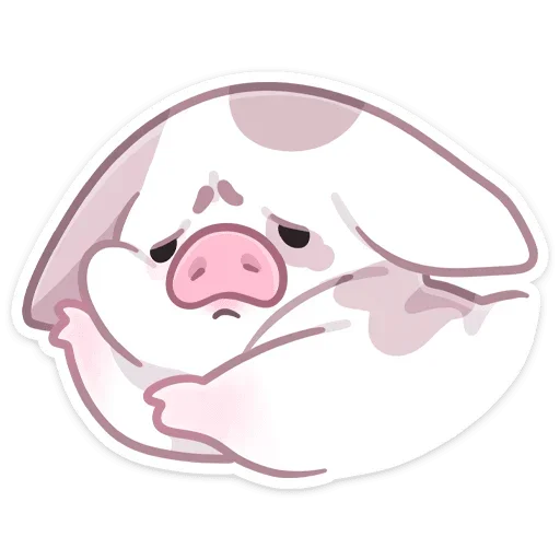 ☹ Стикер «Свинка Хуся» для Telegram