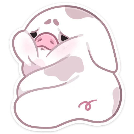 ☹ Стикер «Свинка Хуся» для Telegram
