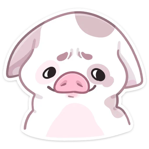 ☹ Стикер «Свинка Хуся» для Telegram