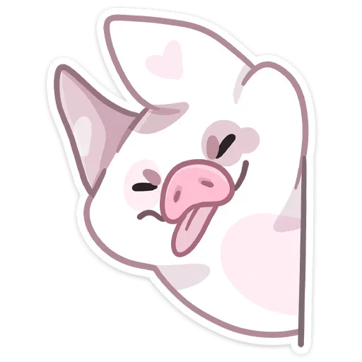 😛 Стикер «Свинка Хуся» для Telegram