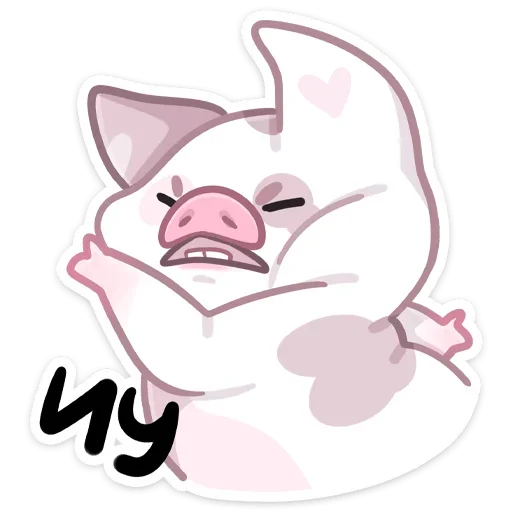 🥴 Стикер «Свинка Хуся» для Telegram