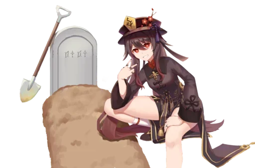💀 Стикер «hu tao waifu» для Telegram