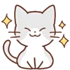 Стикер 17 Huwa Cat ੭ 