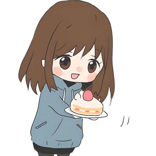 🧁 Стикер «Хвостик тян» для Telegram