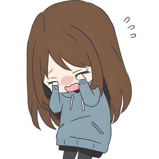 😭 Стикер «Хвостик тян» для Telegram