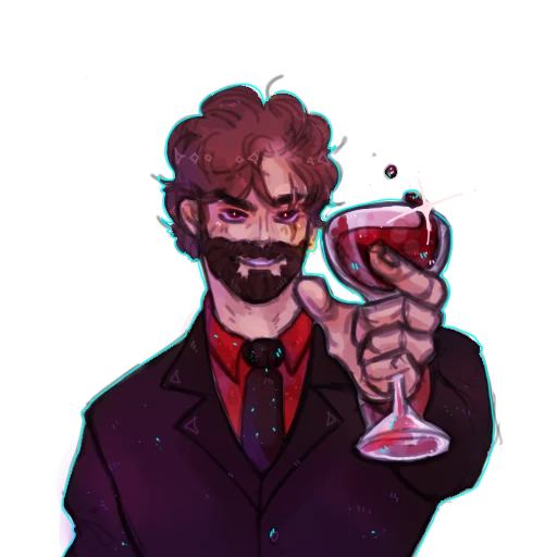 🍷 Стикер «Майншилд (коллаб художников)» для Telegram