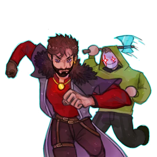 👹 Стикер «Майншилд (коллаб художников)» для Telegram