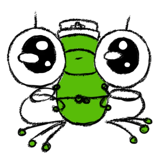 🥺 Стикер «Hydrogen Frog ->» для Telegram