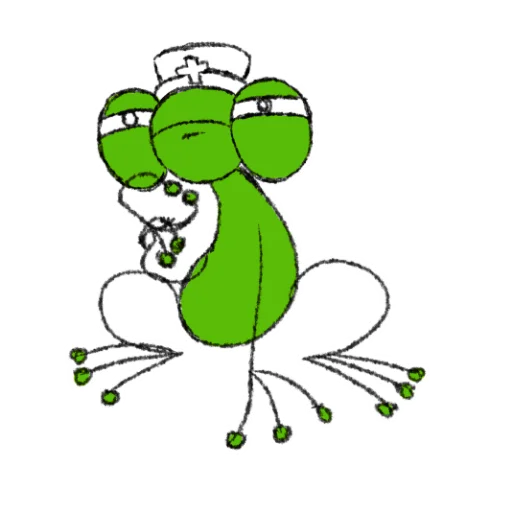 🤔 Стикер «Hydrogen Frog ->» для Telegram