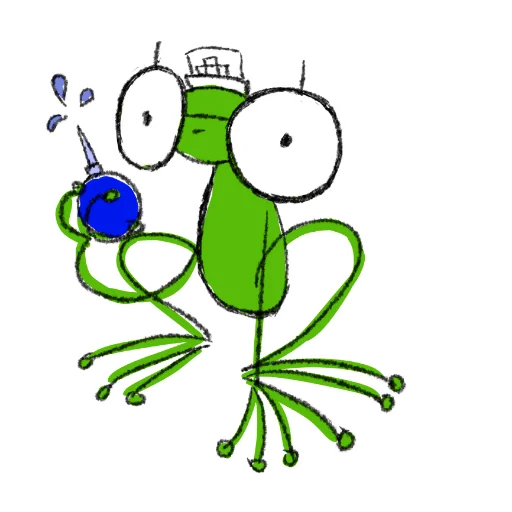 😑 Стикер «Hydrogen Frog ->» для Telegram