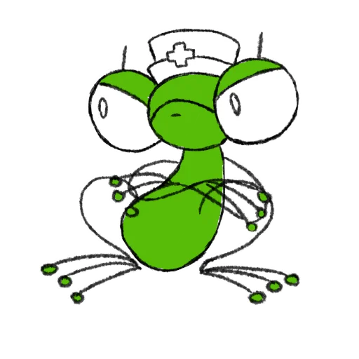 😒 Стикер «Hydrogen Frog ->» для Telegram