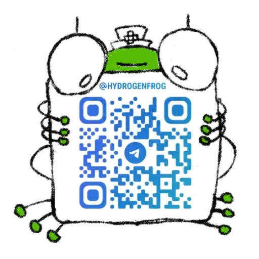 😉 Стикер «Hydrogen Frog ->» для Telegram