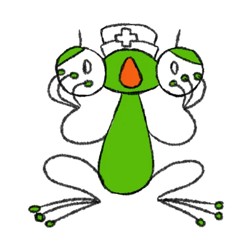 😰 Стикер «Hydrogen Frog ->» для Telegram