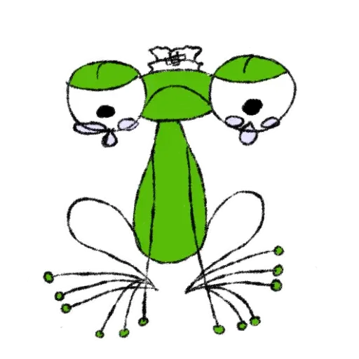 😢 Стикер «Hydrogen Frog ->» для Telegram