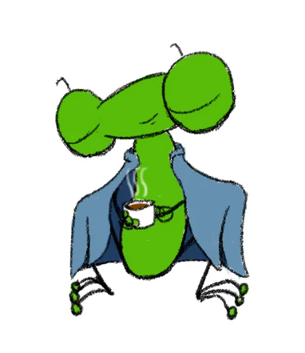 ☕️ Стикер «Hydrogen Frog ->» для Telegram