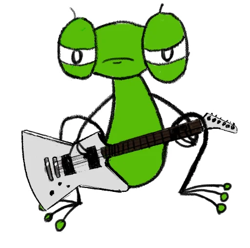 😔 Стикер «Hydrogen Frog ->» для Telegram