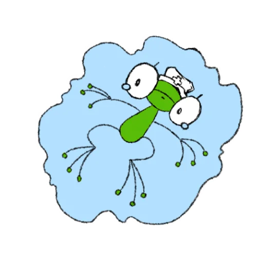 😭 Стикер «Hydrogen Frog ->» для Telegram