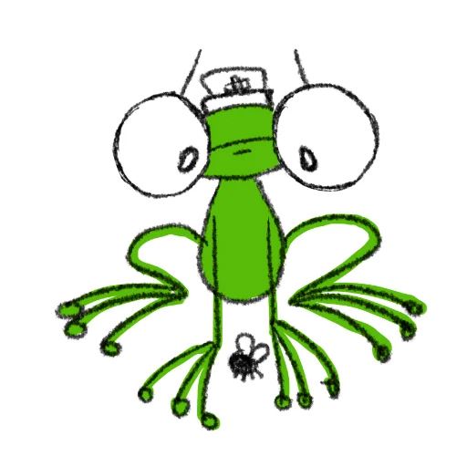 😋 Стикер «Hydrogen Frog ->» для Telegram