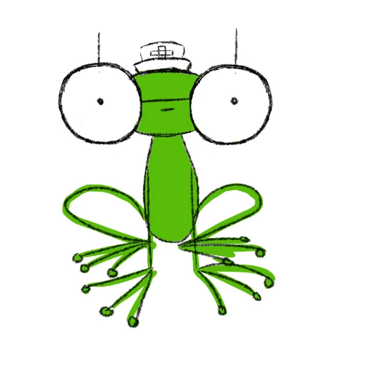 😳 Стикер «Hydrogen Frog ->» для Telegram