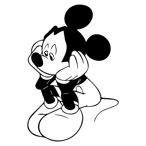 🤍 Стикер «Mickey Mouse» для Telegram