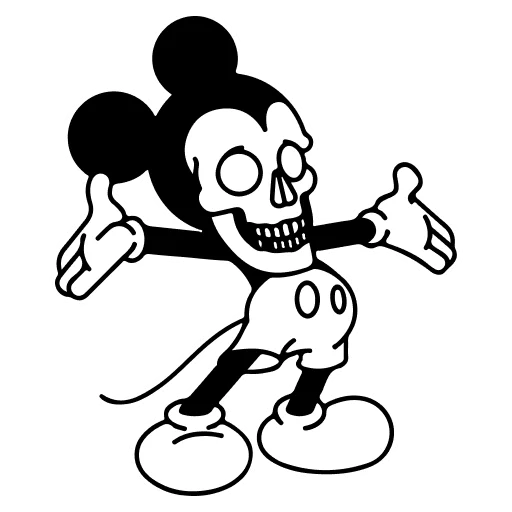 🤍 Стикер «Mickey Mouse» для Telegram