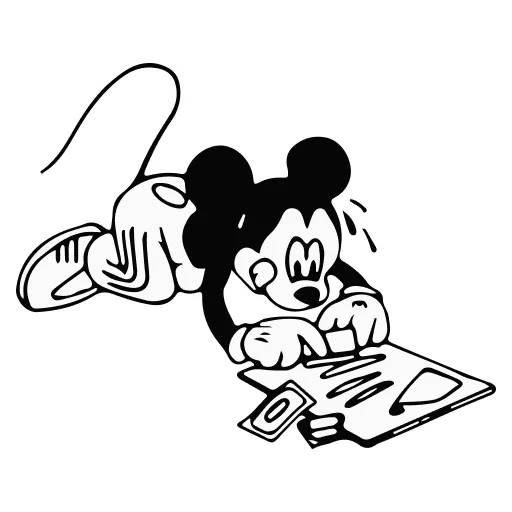🤍 Стикер «Mickey Mouse» для Telegram
