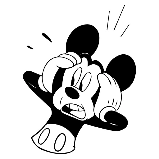 🤍 Стикер «Mickey Mouse» для Telegram