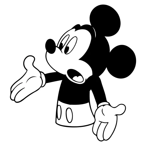 🤍 Стикер «Mickey Mouse» для Telegram