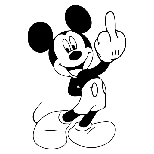 🤍 Стикер «Mickey Mouse» для Telegram
