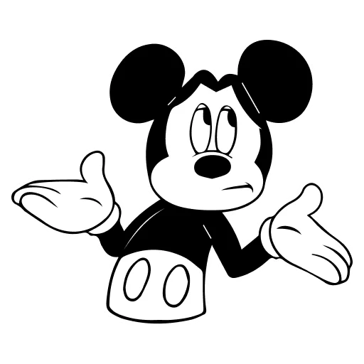 🤍 Стикер «Mickey Mouse» для Telegram
