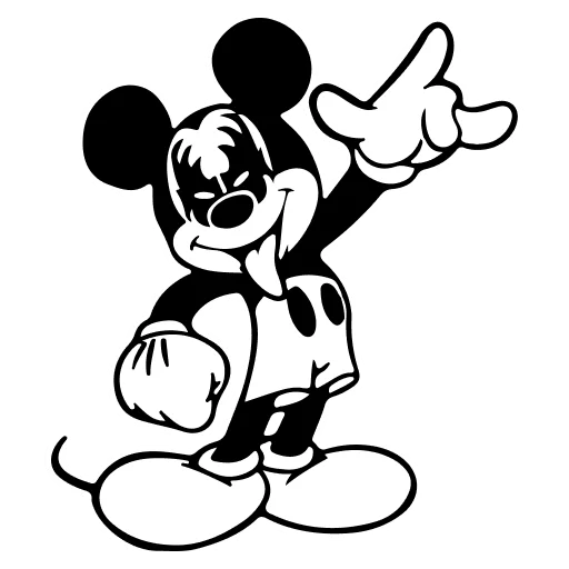 🤍 Стикер «Mickey Mouse» для Telegram